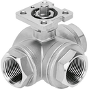 1.1/4" NPT 316 SS Ball Valve 3/2-Way Pn63; 4834293 product image by Festo