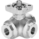 1.1/2" BSPP 316 SS Ball Valve 3/2-Way Pn63; 1692218 product image by Festo