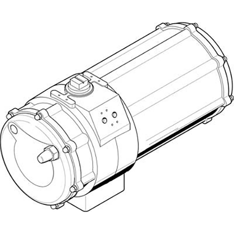 3/8" Female BSPP Single Acting Semi-Rotary Drive; 553245 product image by Festo