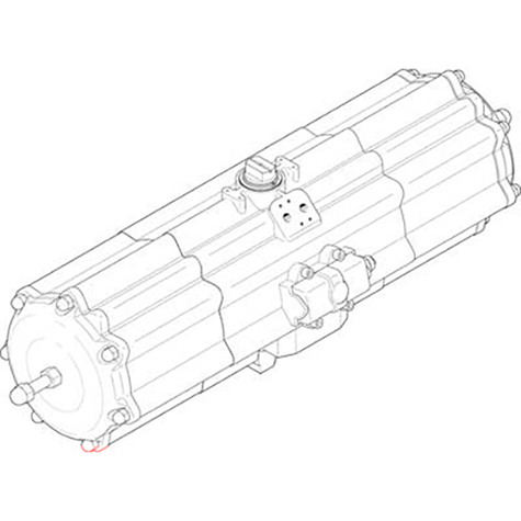 3/8" Female BSPP Single Acting Semi-Rotary Drive; 553228 product image by Festo