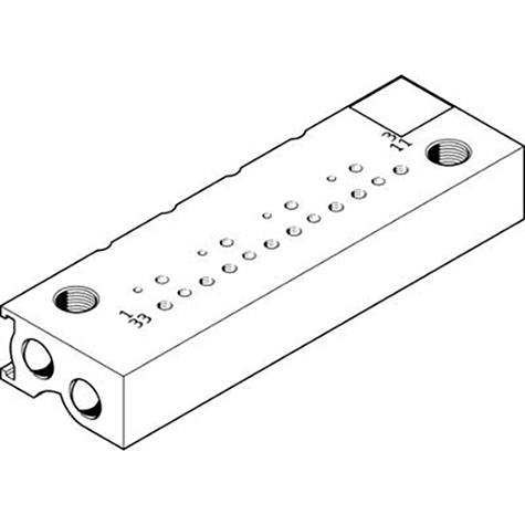MHP1-PR4-3-PI-PCB MANIFOLD BLOCK; 197243 product image by Festo