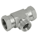 Brennan 60-3006-04-04-04 - 1/4" BSPP Fem/Fem Sw X Fixed Male Tee