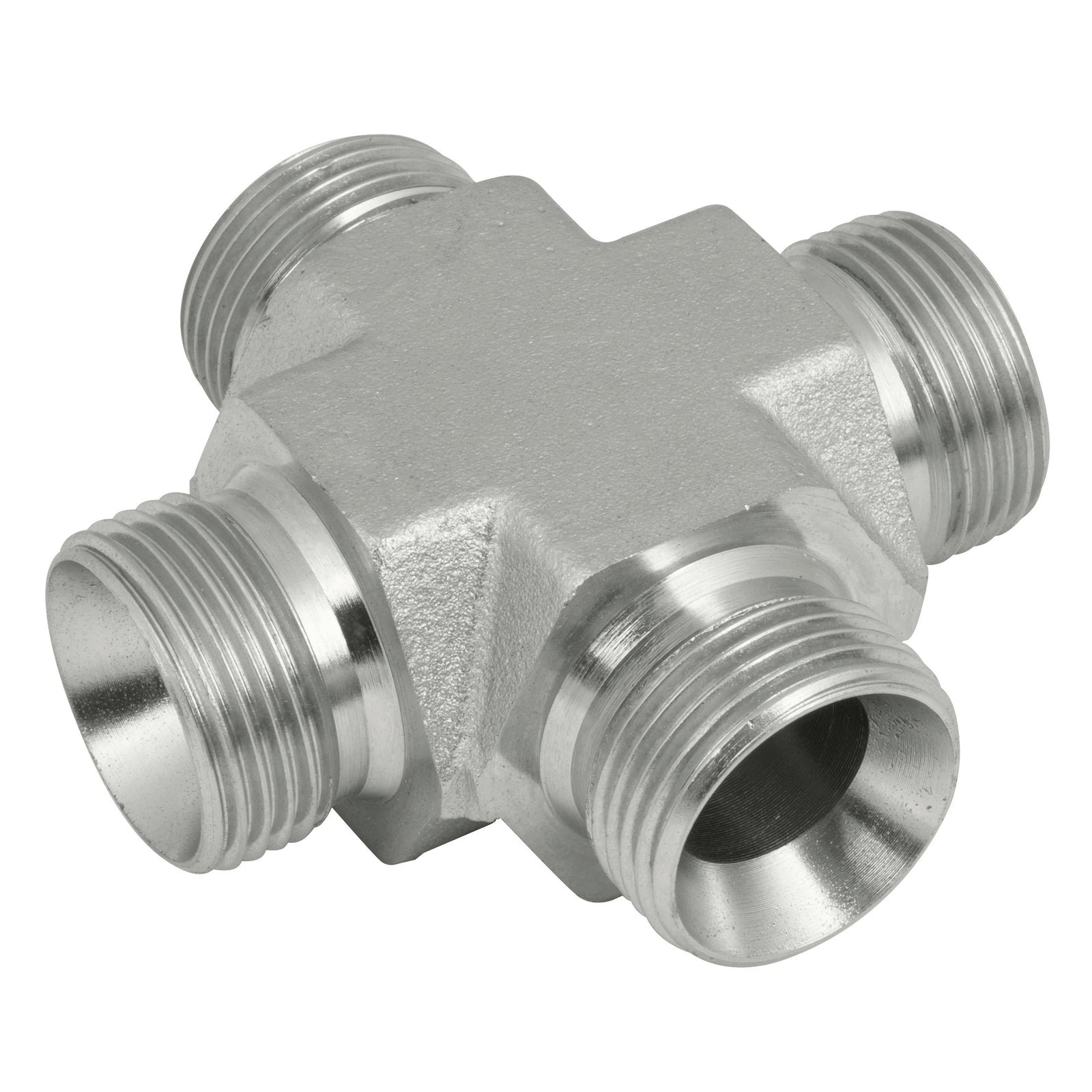 Brennan 60-5000-04 - 1/4" BSPP Equal Male Cross Steel
