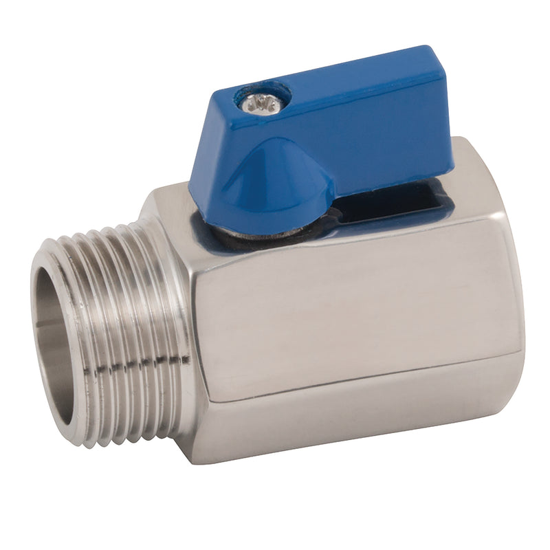 1/4" ST.ST. MINI VALVE MALE X FEMALE; H2005-14 product image by Genebre