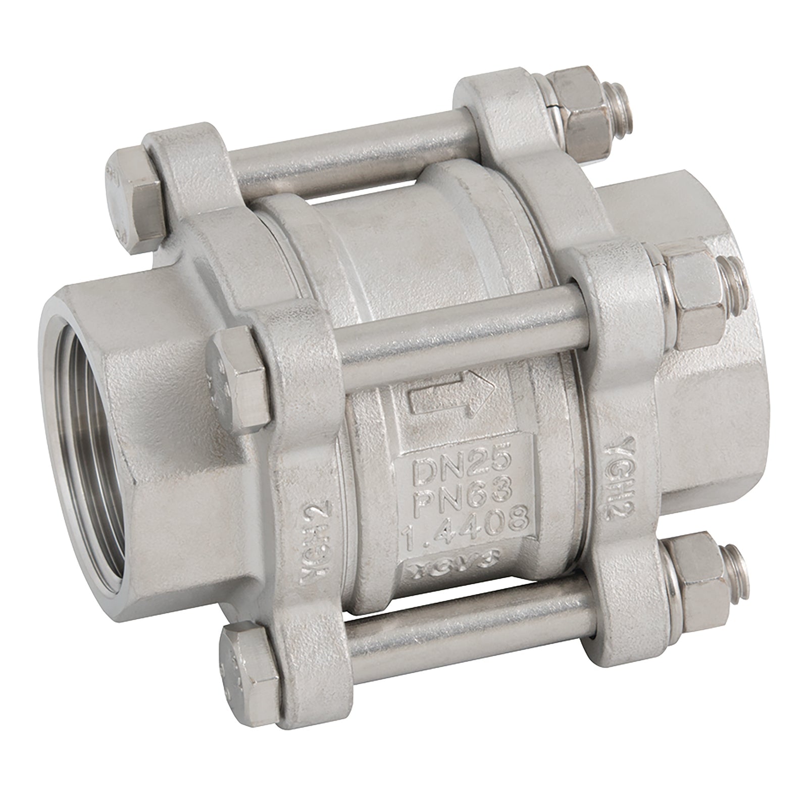 FT Pro 2026C-112 - 1.1/2" BSP S/S 3Pc Spring Check Valve