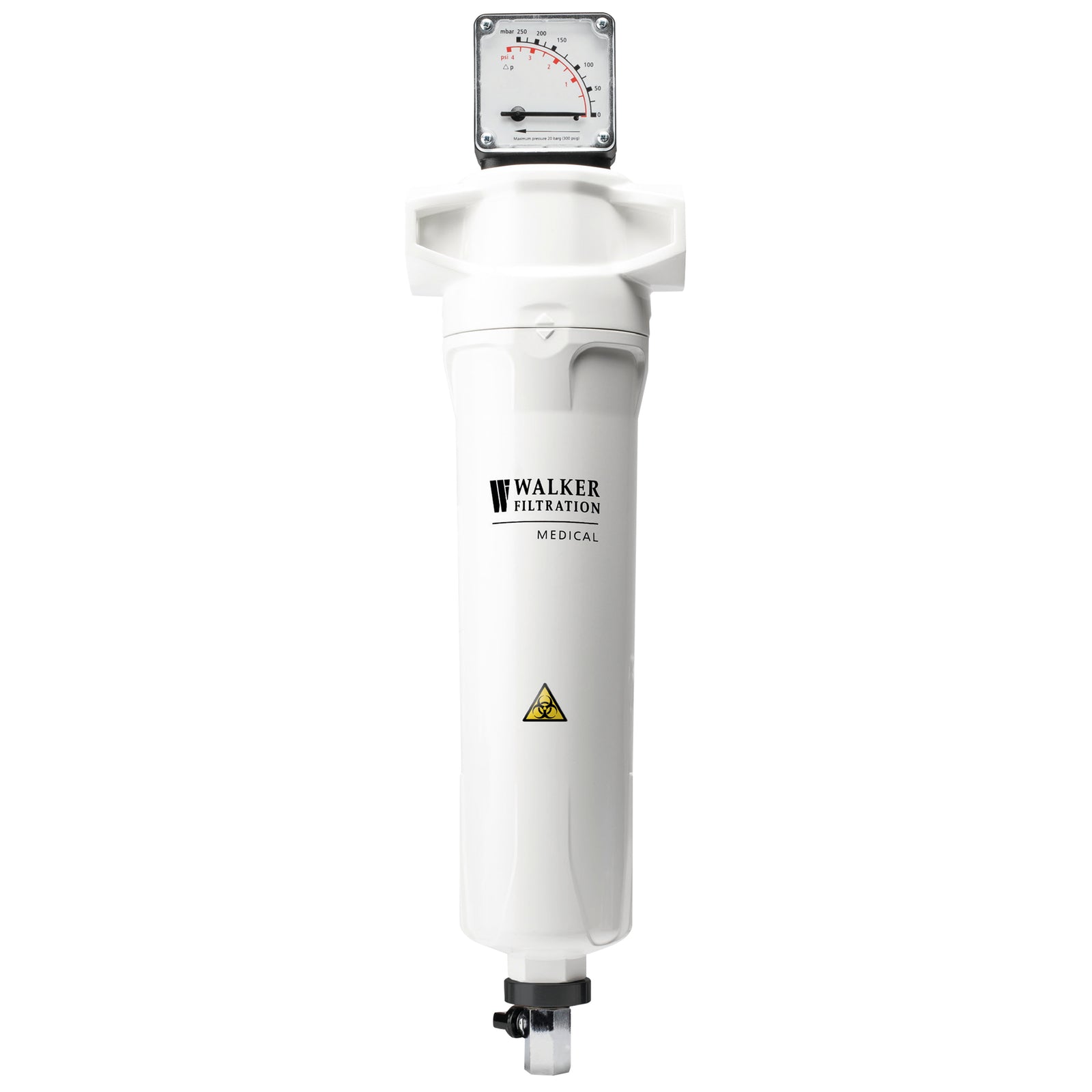 Walker Filtration A30105MV - 1" BSPP Medical Vac Filter 495 Lpm