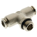 Aignep 572166-1/4 - 1/4" BSPP Male X 6mm OD Swivel Tee Centre Leg