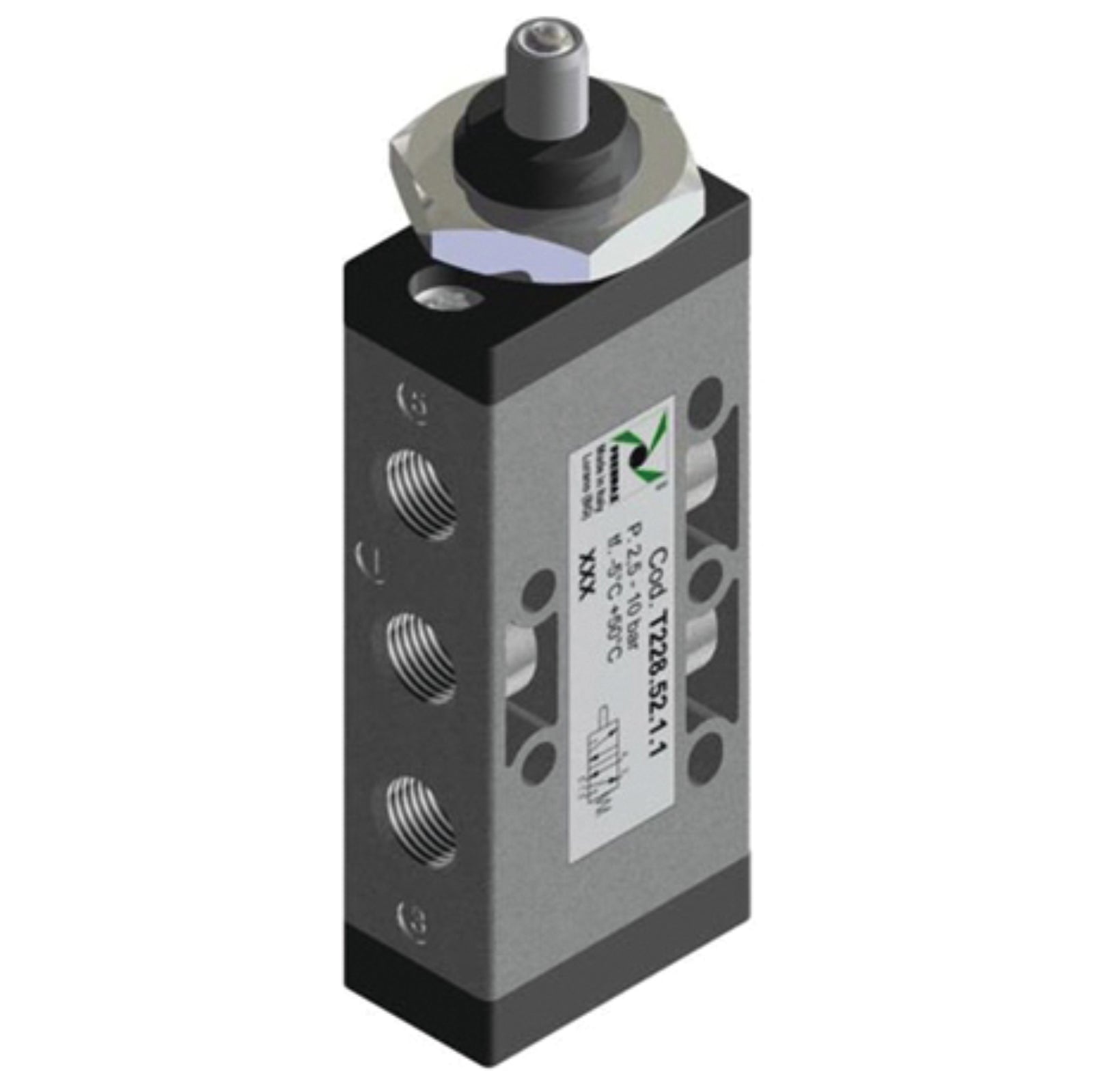 Pneumax 104.52.6.22/2.L - 4mm Inlet Push Button Valve