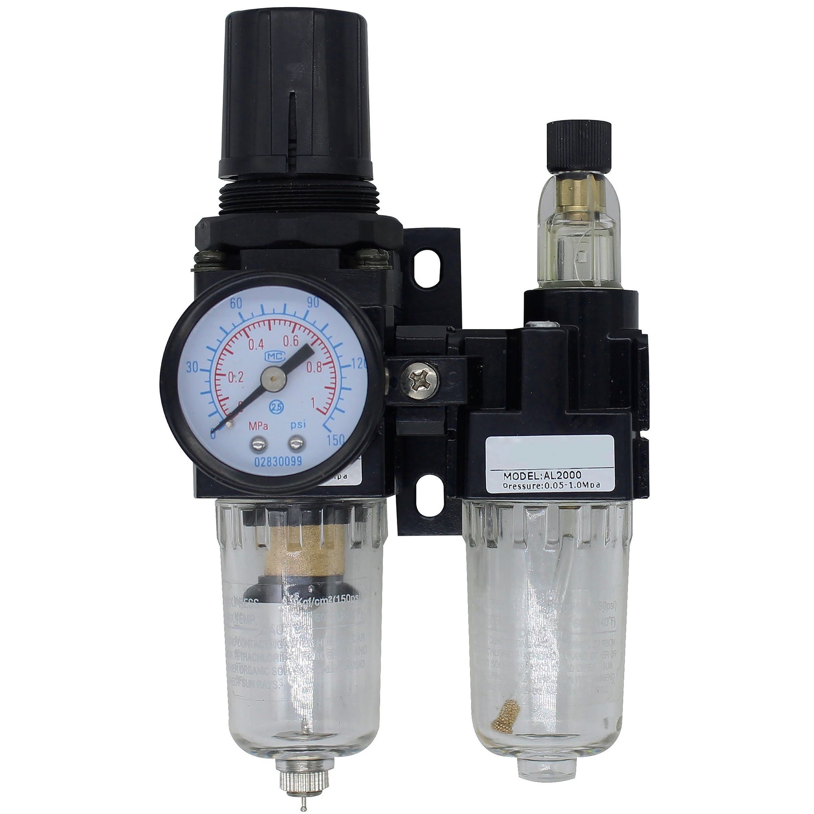 FT Pro AC2010-02 - 1/4" BSPP Female Filter + Regulator + Lubricator
