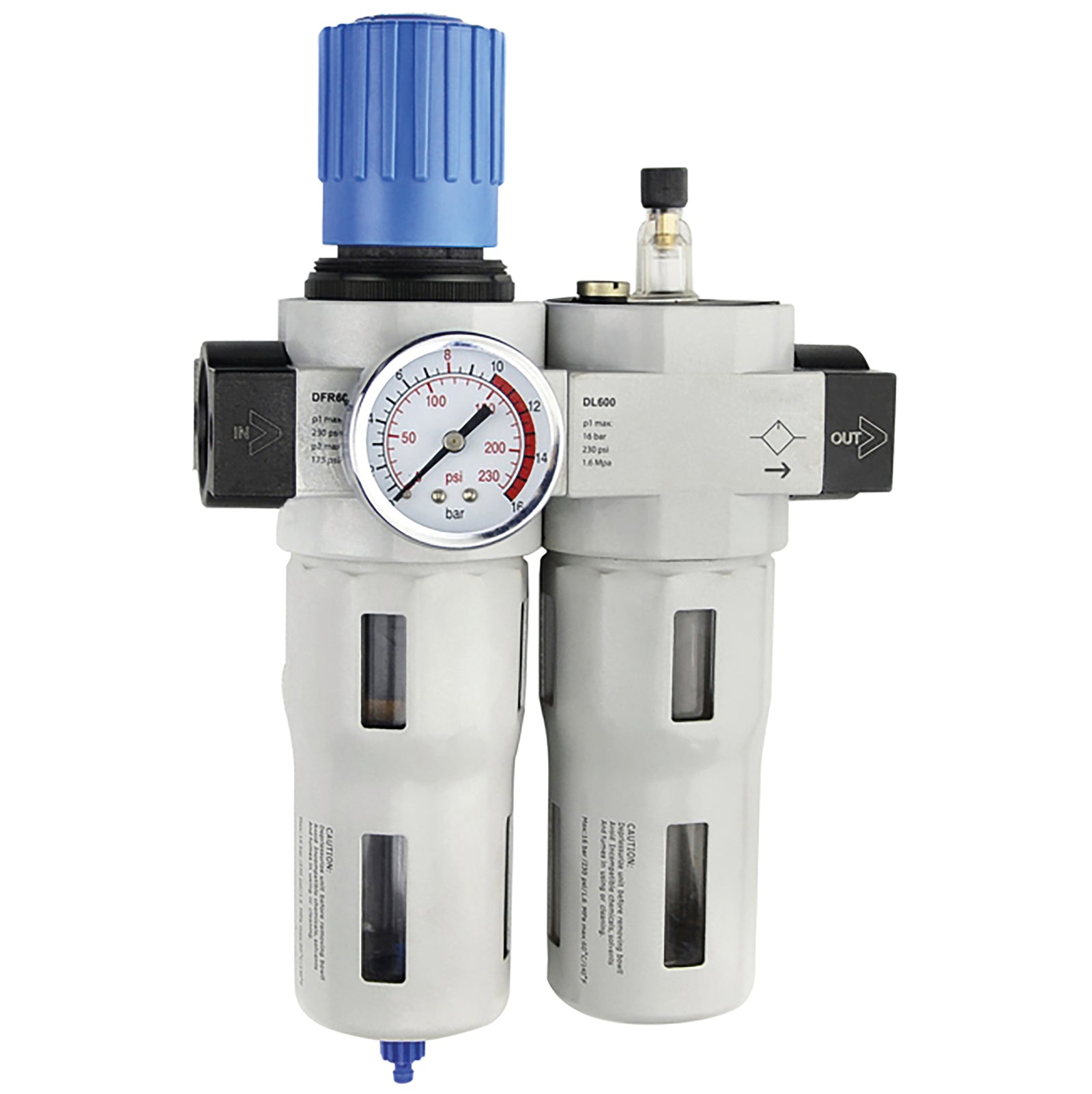 FT Pro DC601-08D - 600 Series F/Reg & Lube 1" Autodrain