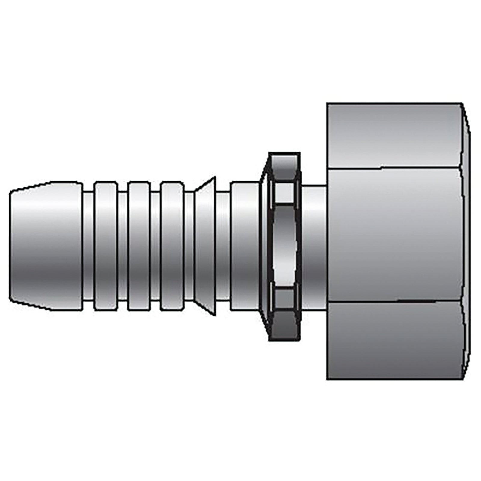 Gates 4EX6FBSPPX - 3/8" BSP Female X 1/4" Hose Tail 2 Piece