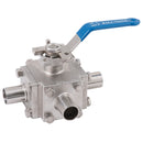 Haitima 2057CBT-2 - 2" ODbw S/S 3-Way T-Port D/Mnt B/V