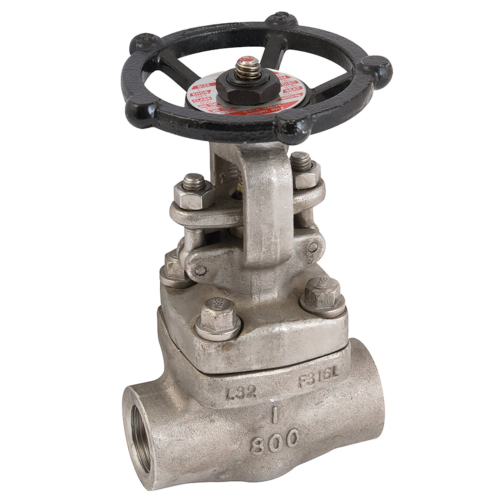 ICP Valves GA800S-12S - 1/2" Sw 800 Gate Vlve H/Wheel Op 316L Ss