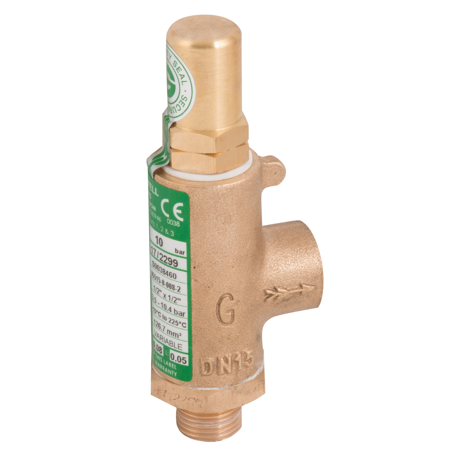 FT Pro G55-M-15-5 - 1/2" BSPP P.Relief Valve Brz 5 Bar