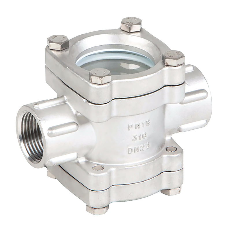 1.1/4" BSP SS DOUBLE WINDOW SIGHT GLASS; 2240-114 product image by Genebre