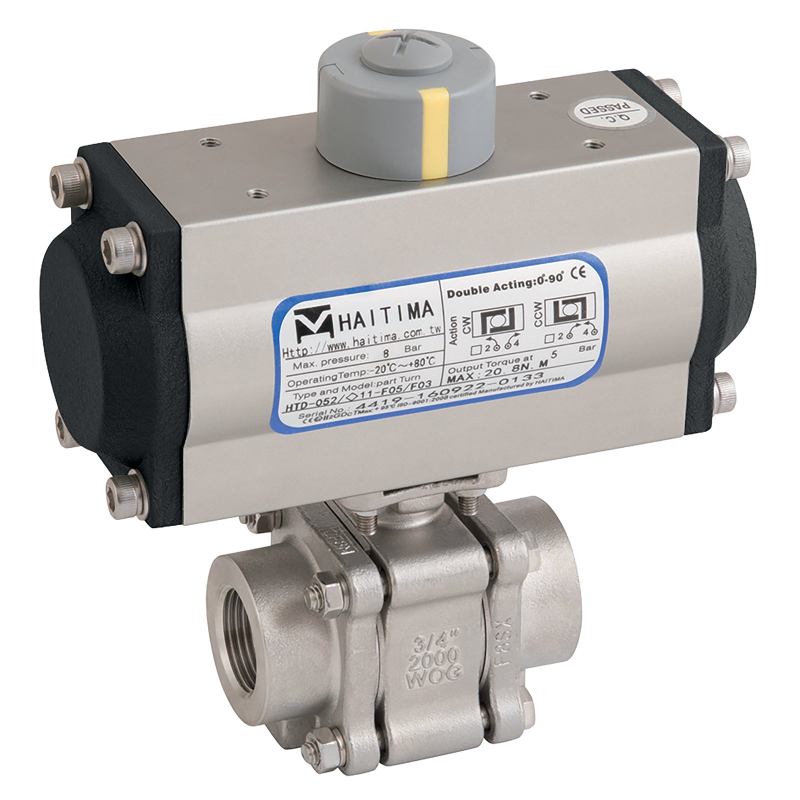 Haitima HSA 2013KMD-114N 2013KMD-114N 1.1/4" Npt Ss 3Pc Fsas Bv Sa Act