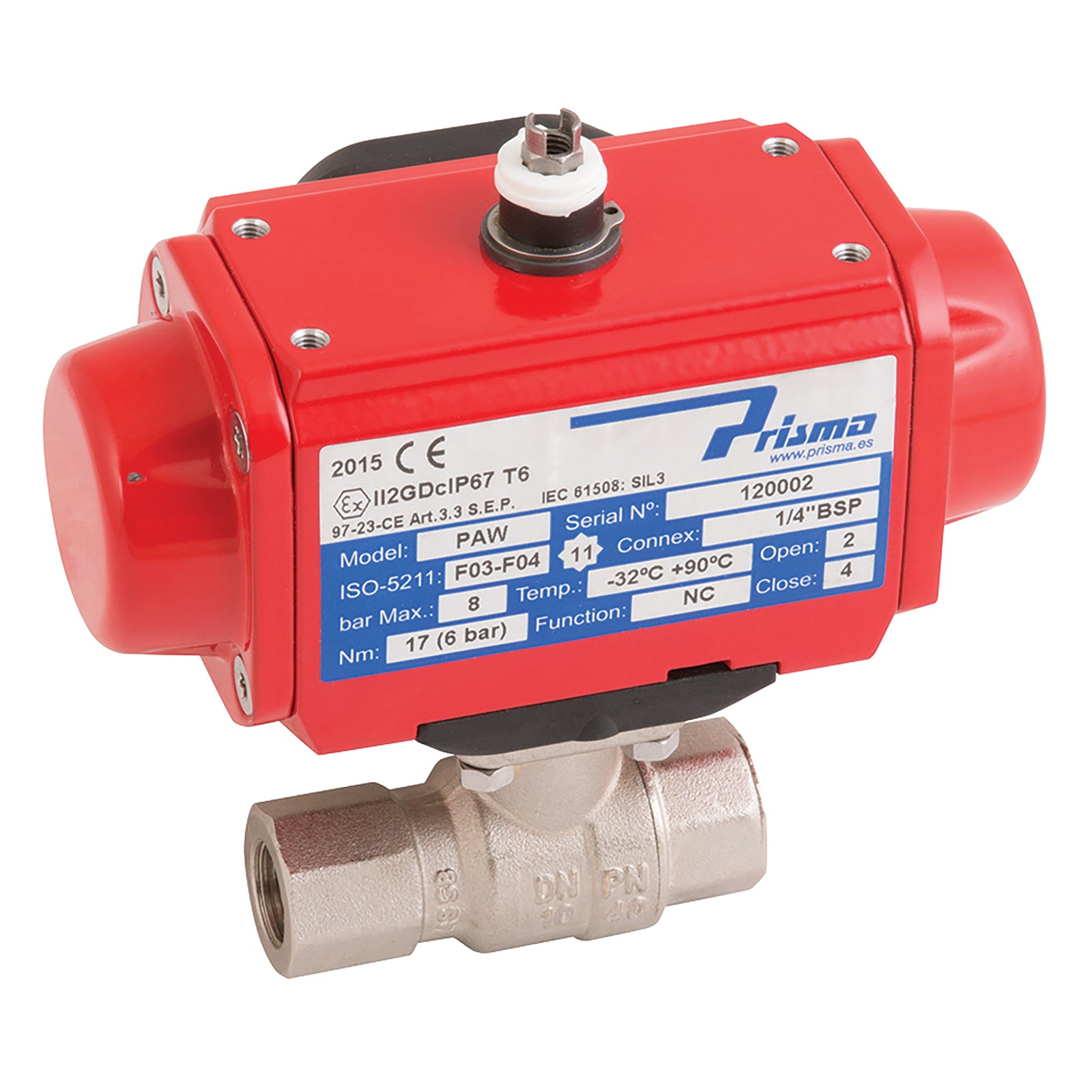 Prisma, Enolgas SA 1021-38 1021-38 3/8" BSP Brs Bv F/W Prisma Sa Act
