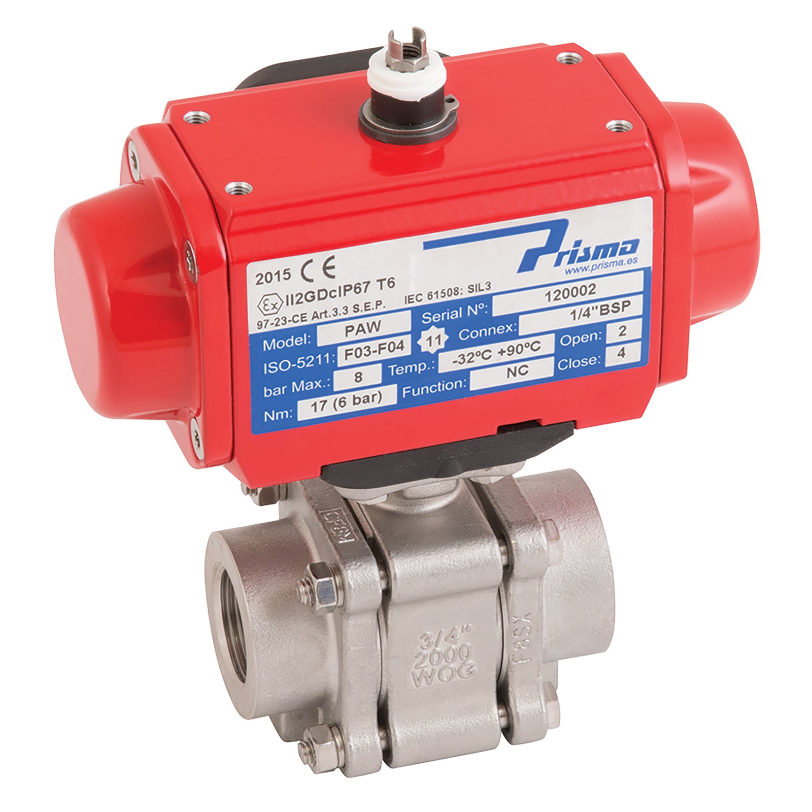 Haitima DA 2013KMD-112 2013KMD-112 1.1/2"BSP Ss 3Pc Fsas Fbbv Prisma Da Act