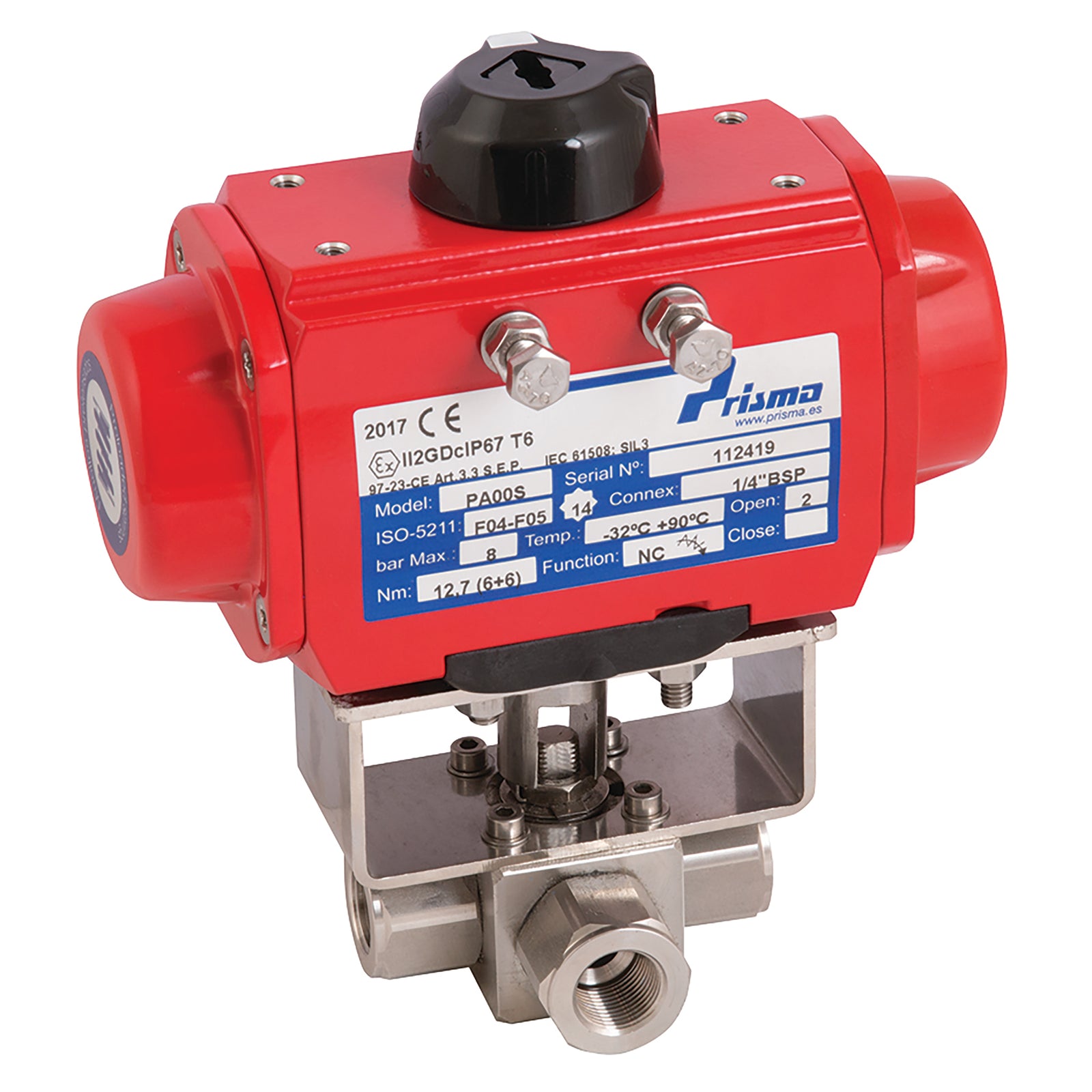 FT Pro SA HPSSL-38 HPSSL-38 3/8" BSP Ss 6K 3Wl Bv F/W Prism Sa Act