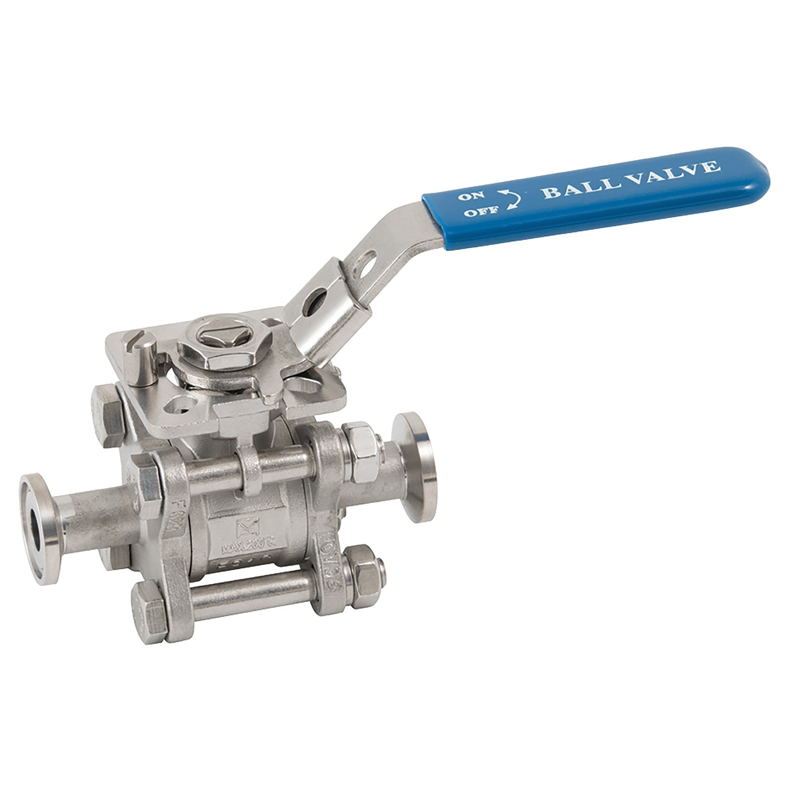 Haitima 2013CD-2 - 2" Tri-Clamp End S/S 3Pc D/Mnt Lever Op