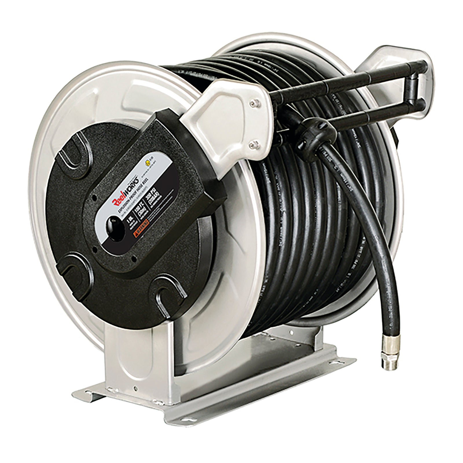 FT Pro C223-2530SSEX - Heavy Duty Stainless Steel Spring Rewind Atex Reel,Constructed In Heavy Duty 304 Stainless Steel, Hose Capacity: 66'/20M, Hose ID: 1/2"