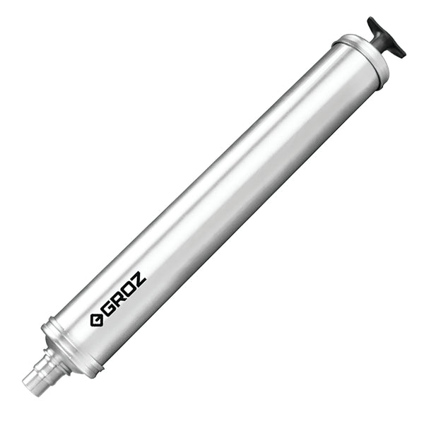 Quick Grease Filler Gun, Suitable for use with 400g grease cartridges or bulk grease, Barrel manufactured from high quality zinc plated steel, Barrel Length: 370mm, Barrel Diameter: 56mm; ZSGGR400T product image by Groz