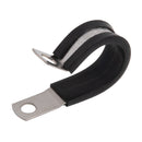28mm, 316 Stainless Steel P Clip, EPDM Rubber Liner, 0.7mm Band Thickness, 12mm Band Width, M6 Fastening, Jubilee; JPC028SS316 product image by Jubilee