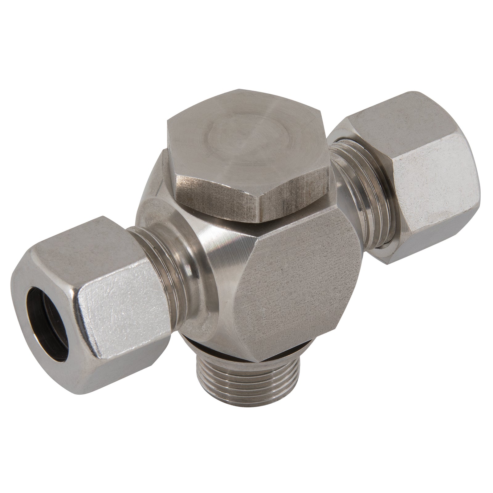 PH Industrie THV-08S-4EO-WDS - 8mm X 1/4" BSPP S Banjo Tee Wds Viton Seal,