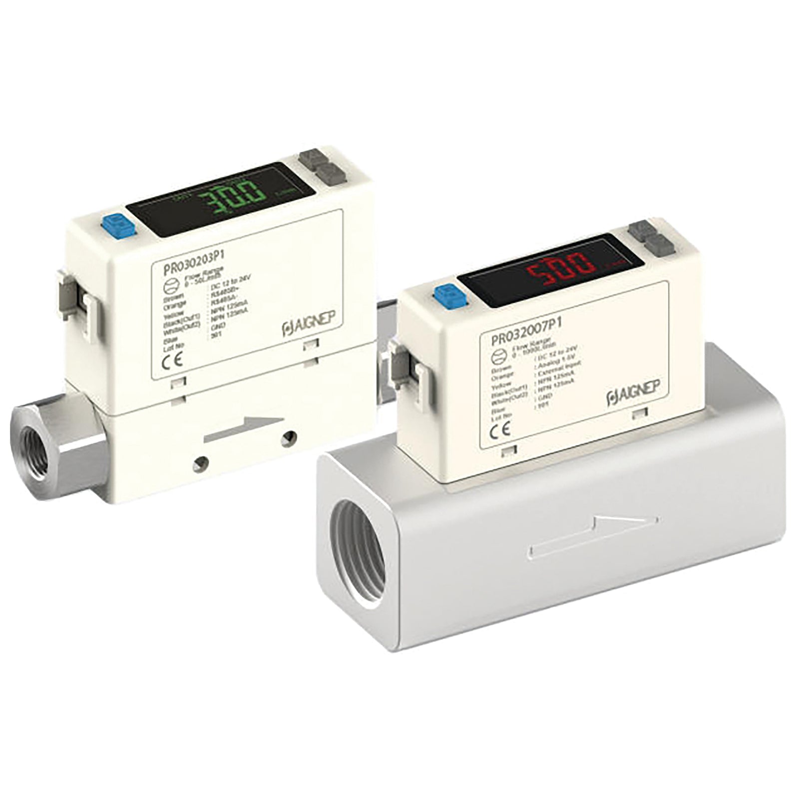 Aignep PR030203P1 - Digital Flow Pressure Sensor Pr03 0-200 L/Min Thread 1/4" Output Pnp + Analog Output (1-5V),