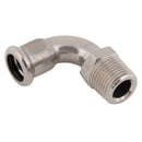 M-Press '1231042112 - 42mmx1 1/2" Bend 90 Deg Male Ss 316