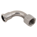 M-Press '1232035114 - 35mmx1 1/4" Bend 90 Deg Female Ss 316