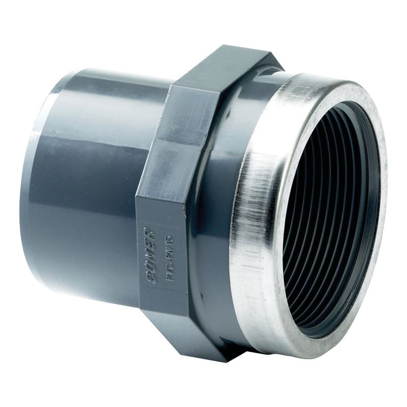 UPVC PLN/THRD SCKT REINFORCED50MMX1.1/2"; MFTA-50-112-UPVC product image by Comer