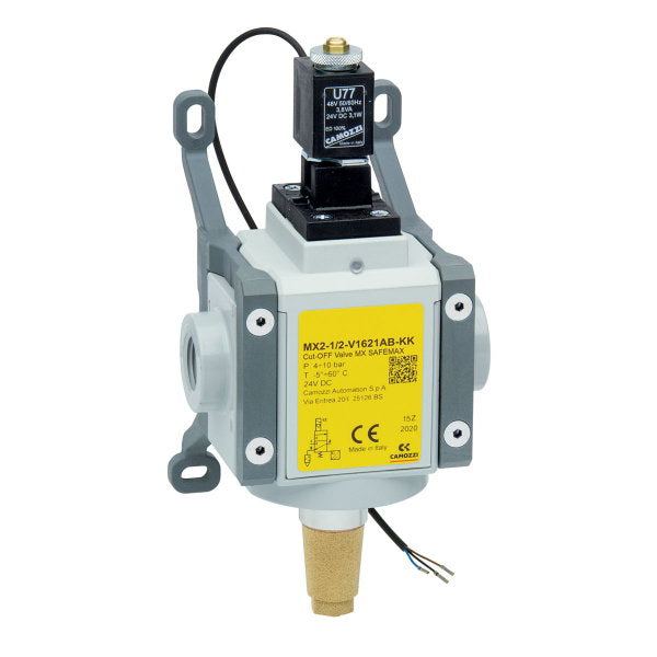 Image of MX2-1/2-V1620BB - 1/2 3/2 valve electro pneumatic UL sensor 5m cable - Camozzi | Roladex UK