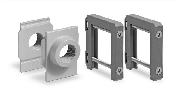 Image of MX3-1-JJ - kit wall rapid clamps with screws + flanges 1 - Camozzi | Roladex UK