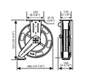 Samoa | 501300 | RM-12 Double Pedestal Double Arm Open Hose Reel for Grease & Hydraulic Fluid - 10m x 1/4"