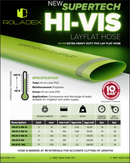 SuperTech Hi-Vis Layflat Hose – heavy-duty PVC irrigation and water transfer hose
