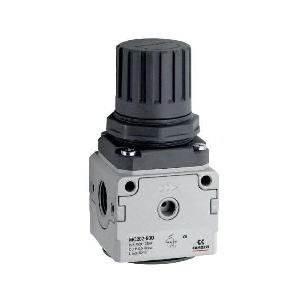 Image of MC104-R00 - Pressure regulator 1/4 0.5 to 10 bar self relieving - Camozzi | Roladex UK