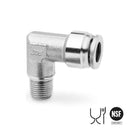 Image of X6500 8-1/4 - Push in fitting fixed male elbow 8mm tube 1/4 thread st/st (Pack of 5) - Camozzi | Roladex UK