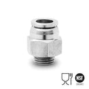 Image of X6512 10-1/4 - Push in fitting male stud 10mm tube 1/4 thread (Pack of 5) - Camozzi | Roladex UK