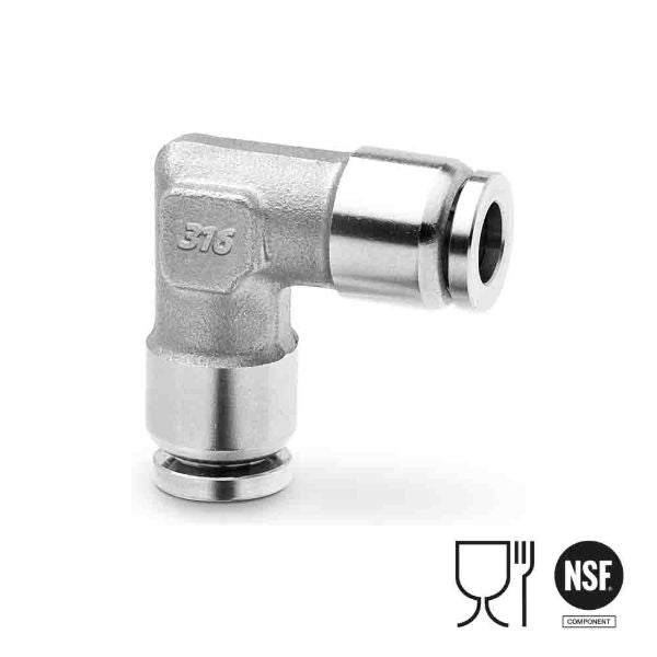 Image of X6550 12 - Push in fitting equal tube elbow 12mm tube st/st (Pack of 5) - Camozzi | Roladex UK