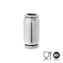 Image of X6580 10 - Push in fitting tube to tube connector 10mm tube st/st (Pack of 5) - Camozzi | Roladex UK