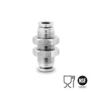 Image of X6590 6 - Push in fitting bulkhead connector 6mm tube st/st (Pack of 5) - Camozzi | Roladex UK