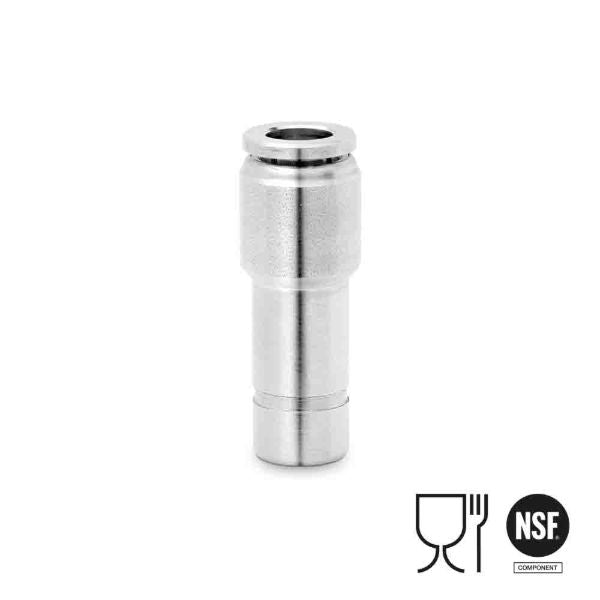 Image of X6800 10-12 - Push in fitting tube stem reducer 10mm tube 12mm tube st/st (Pack of 5) - Camozzi | Roladex UK