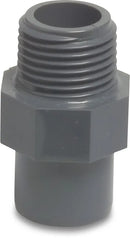 Profec Bush Pvc-U 1 1/2" x 1 1/2" Imperial Glue Spigot x Male Thread 10Bar Dn40 Grey | Profec | UK Supplier | Roladex