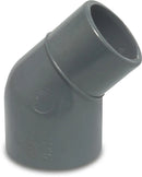Profec Elbow 45° Pvc-U 40/50mm x 50mm Glue Socket/Glue Spigot x Glue Socket 10Bar Grey | Profec | UK Supplier | Roladex