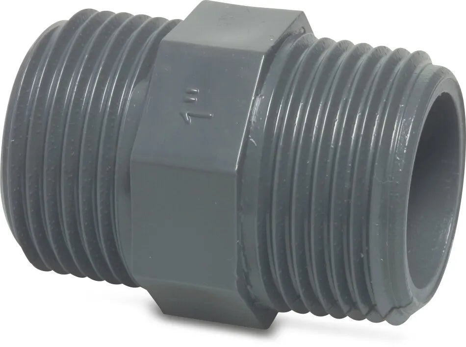 Profec Hexagonal Pvc-U 3/4" Male Thread 10Bar Grey | Profec | UK Supplier | Roladex