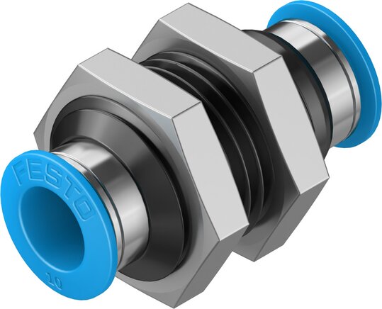 Festo QSS-10-50 Push-In Bulkhead Conn 50 pcs