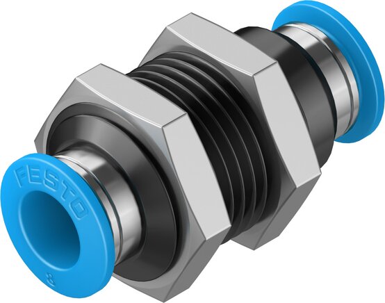 Festo QSS-8-50 Push-In Bulkhead Conn 50 pcs