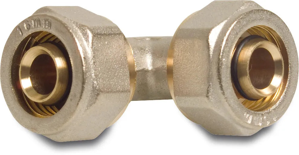 Profec 90° Brass Nickel Plated 16mm Compression Fittinglu-Pe-x | Profec | UK Supplier | Roladex