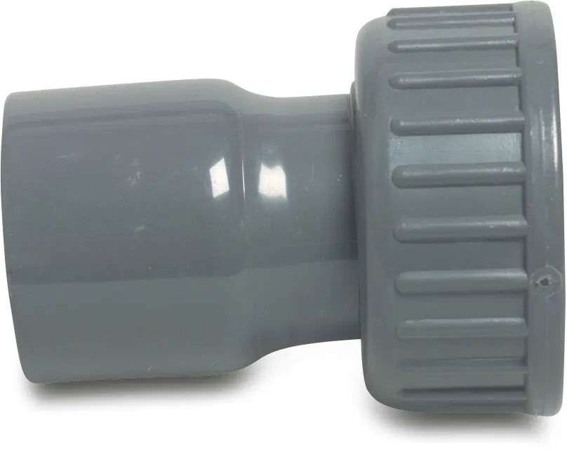 Profec Union Coupler Made From Tubing Pvc-U 32mm x 1 1/4" Glue Socket x Female Threaded Nut 16Bar Grey | Profec | UK Supplier | Roladex
